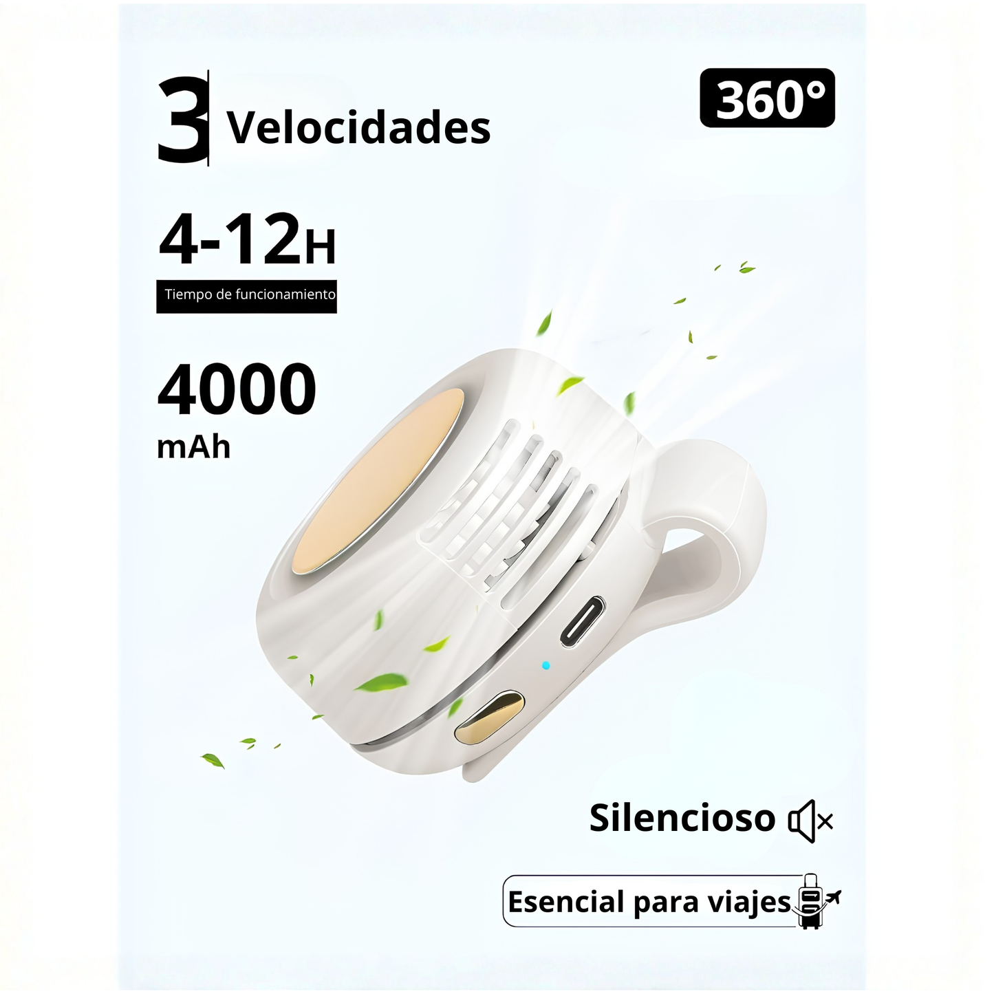 Ventilador portátil 360º
